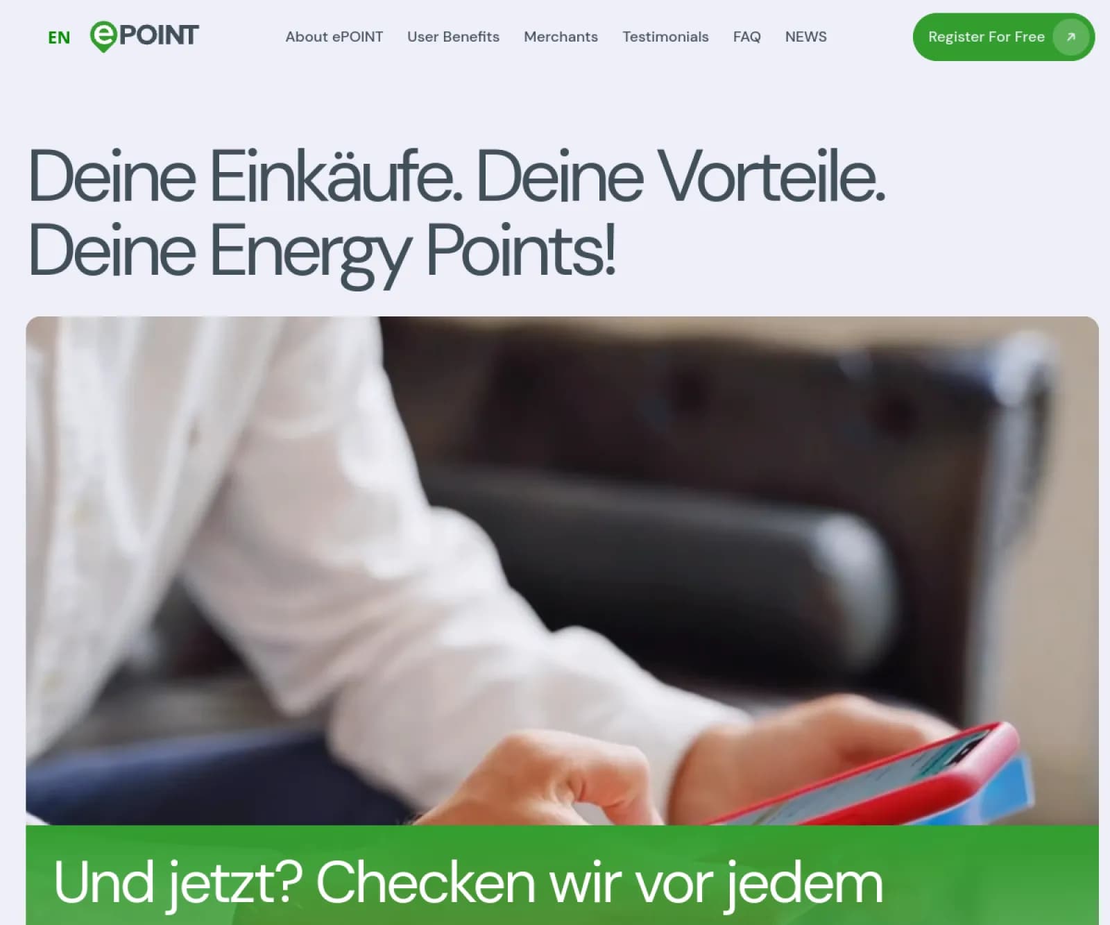 ePOINT - Cashback-System für den stationären Handel. - Screenshot der SaaS-Oberfläche von 0x0 Labs